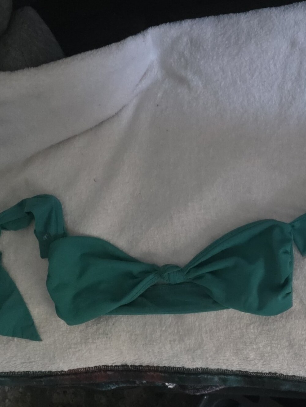 Kendall & Kylie Teal Bandeau Top with Tie Straps